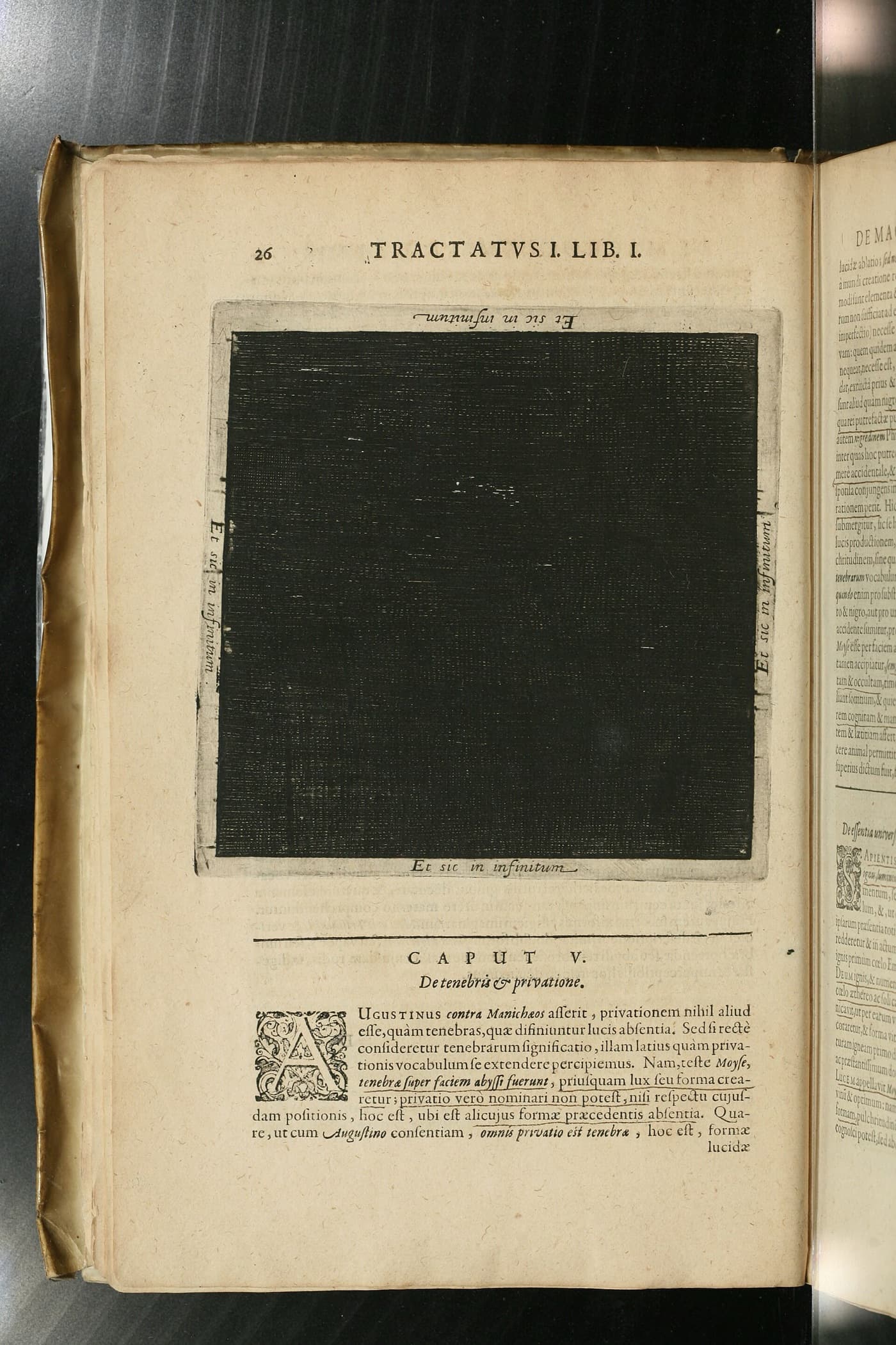 Robert Fludd, Et sic in infinitum, 1617. The dark before anything is remembered.