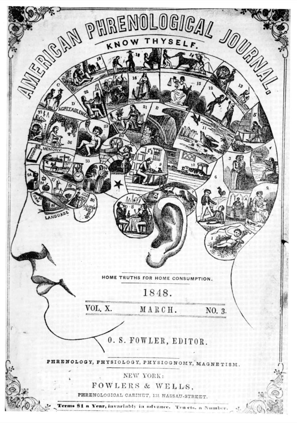 American Phrenological Journal, 1848. “Know thyself.”