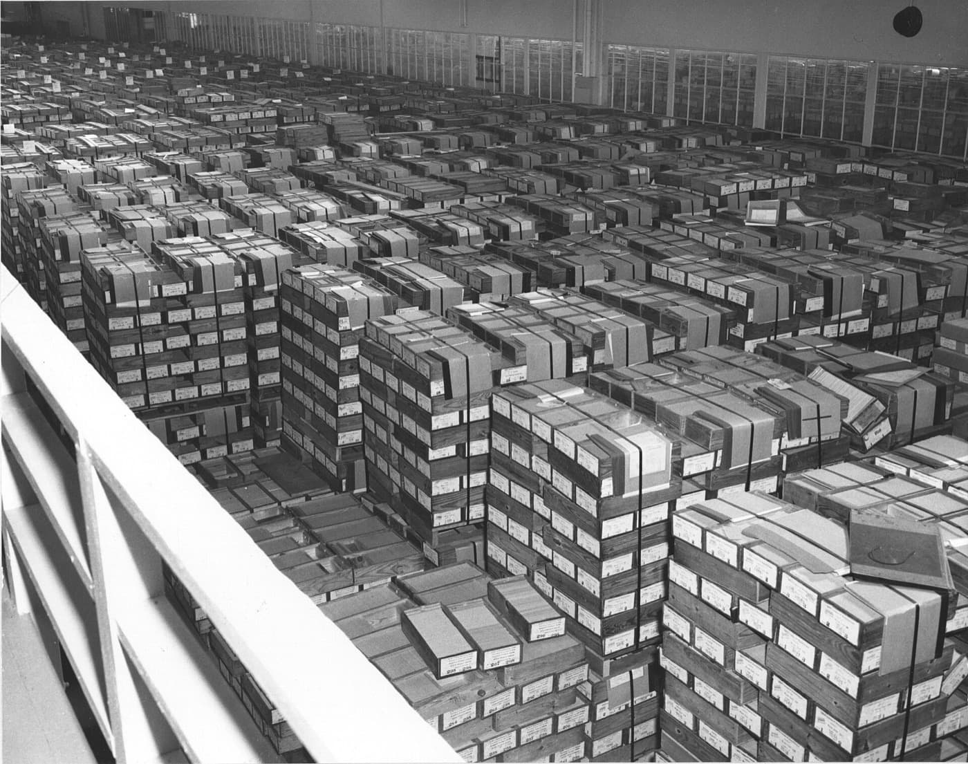 Punched-card records, U.S. National Archives. A warehouse of memory, read by machines.