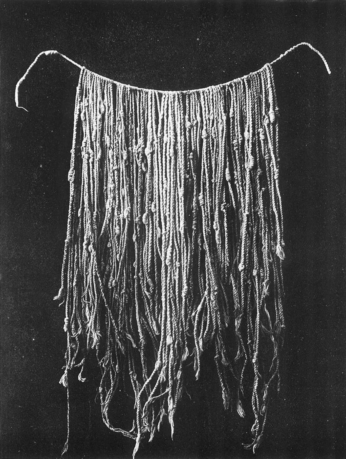 Quipu — an archive tied in knots. Andes, c. 1400.